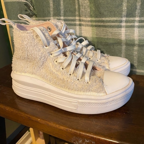 Converse Sherpa all star move platform “perfect is not perfect” sneaker size 6 - Picture 1 of 9